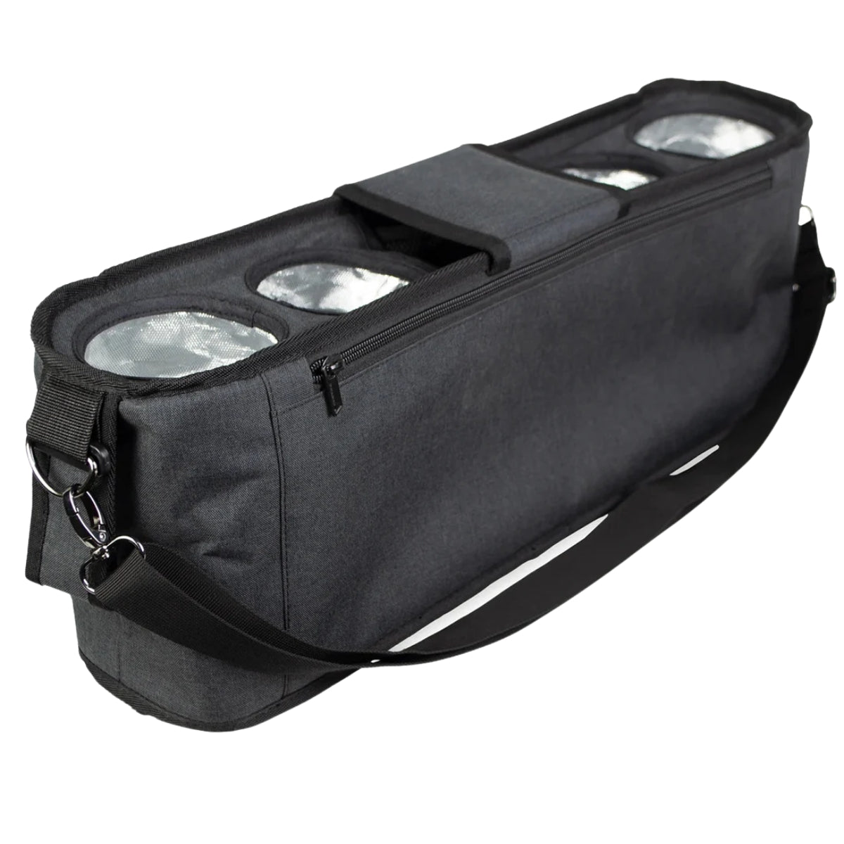 Wonderfold Large Parent Console with Insulated Cup Holders - Volcanic Black