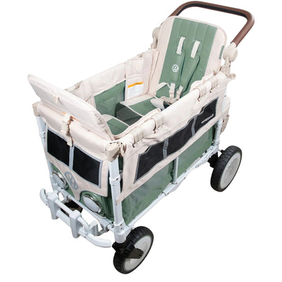 WonderFold VW2 Volkswagon Double (2 Seater) Stroller Wagon - Sage Green