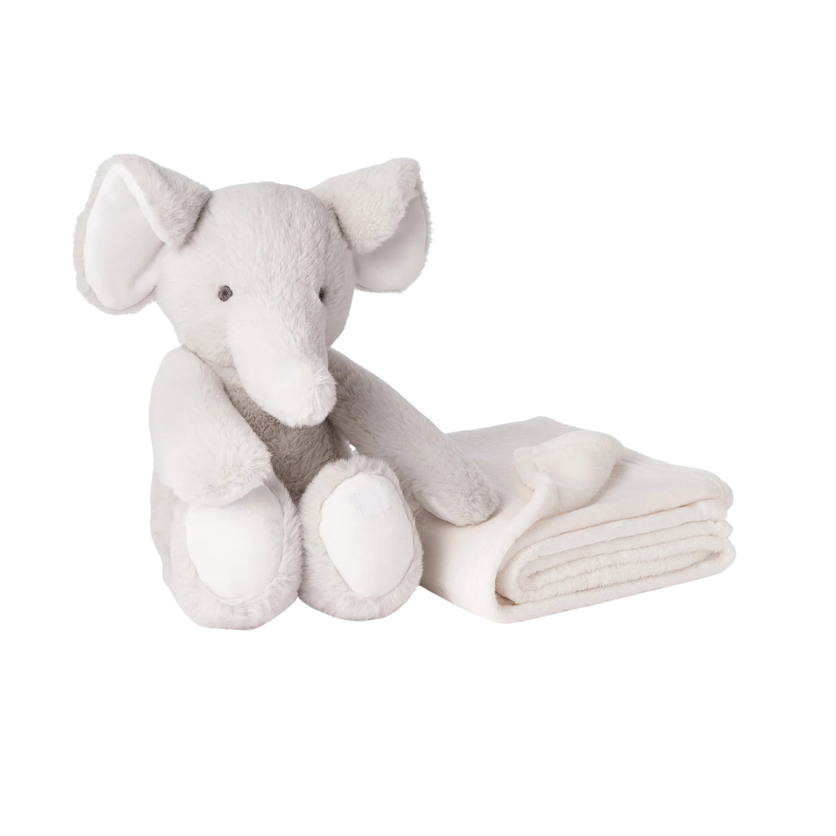 Elegant Baby Elephant Bedtime Huggie Plush Toy with Blanket