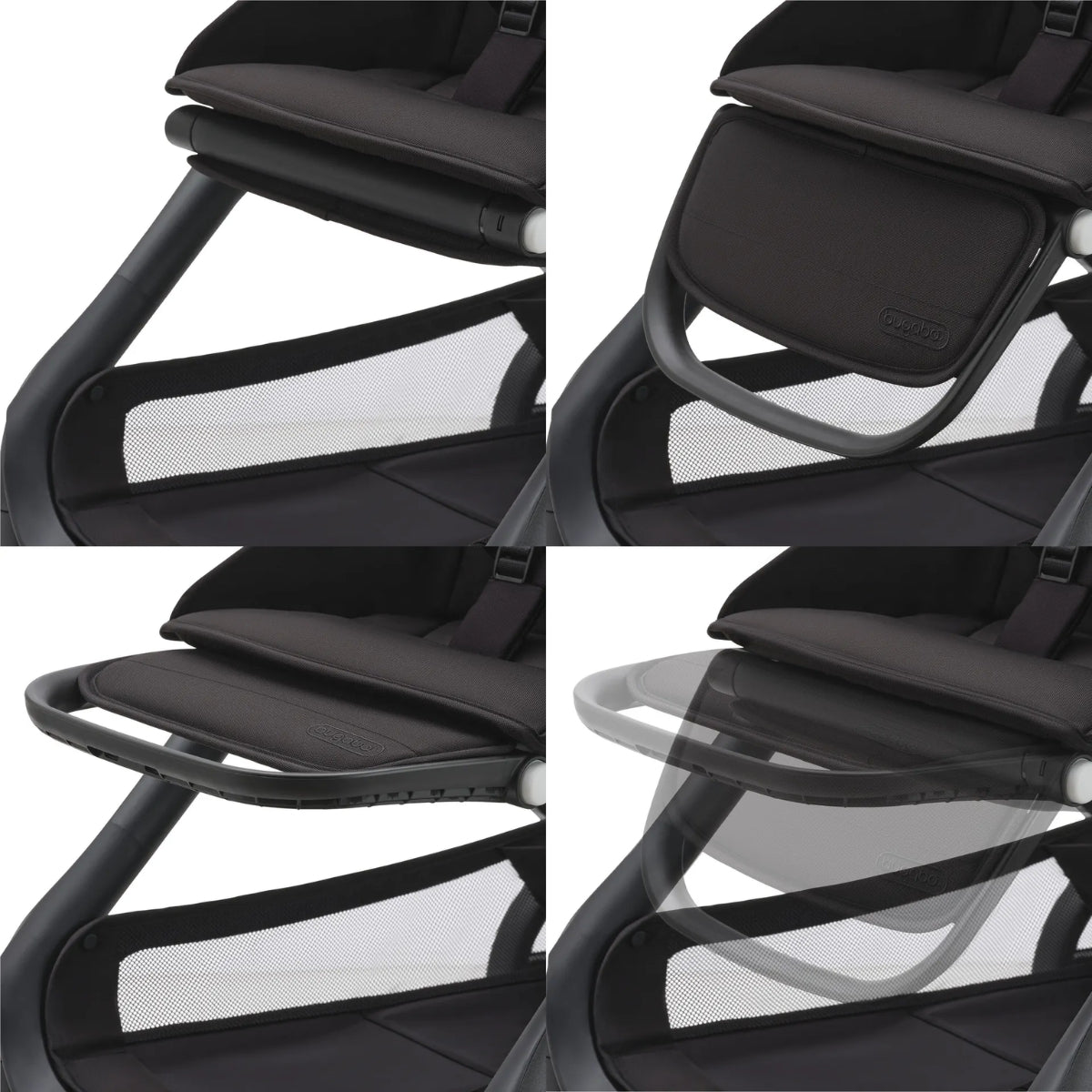 Bugaboo Dragonfly Bassinet And Seat Stroller - Black/Grey Melange/Canopy Grey Melange