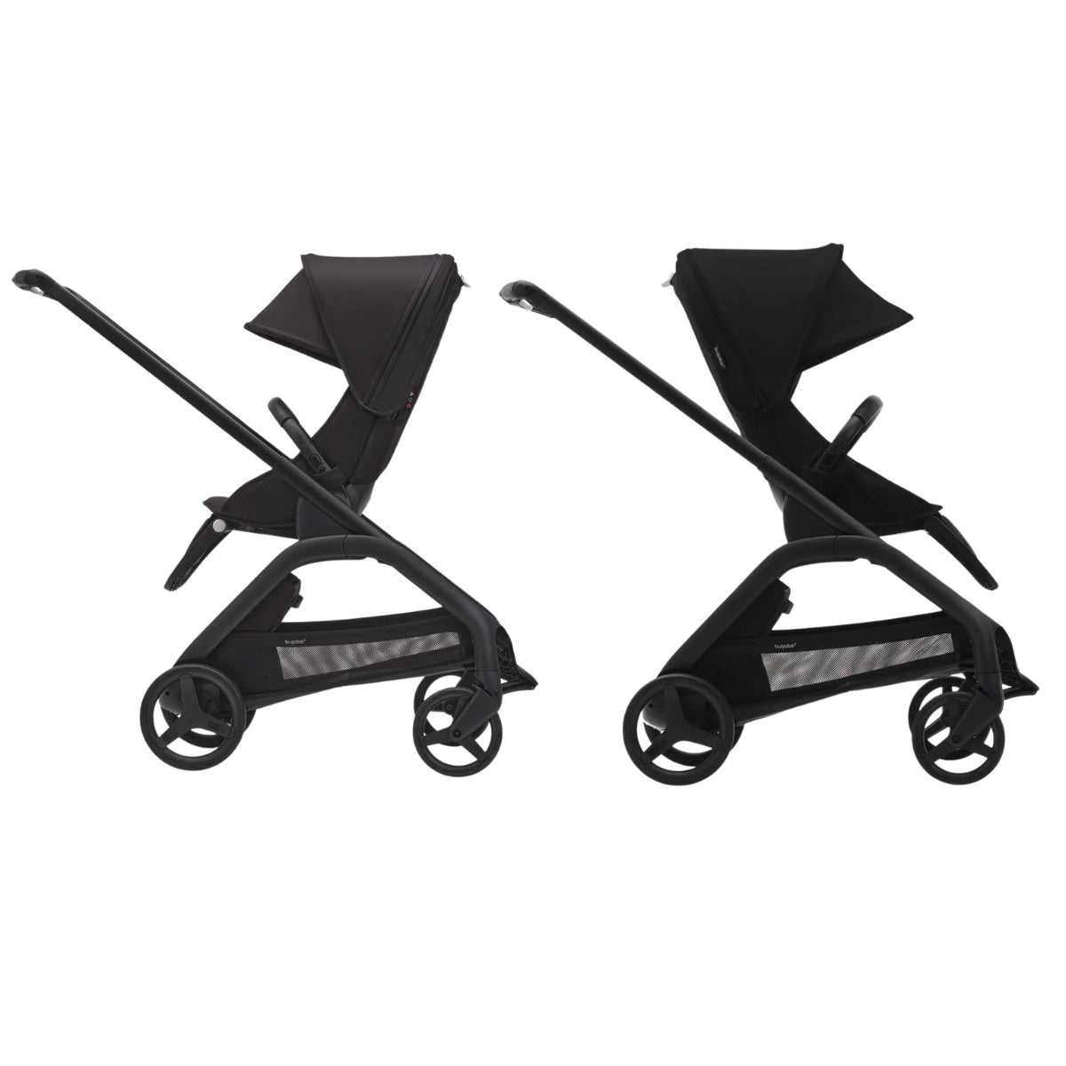 Bugaboo Dragonfly Bassinet And Seat Stroller - Black/Grey Melange/Canopy Grey Melange