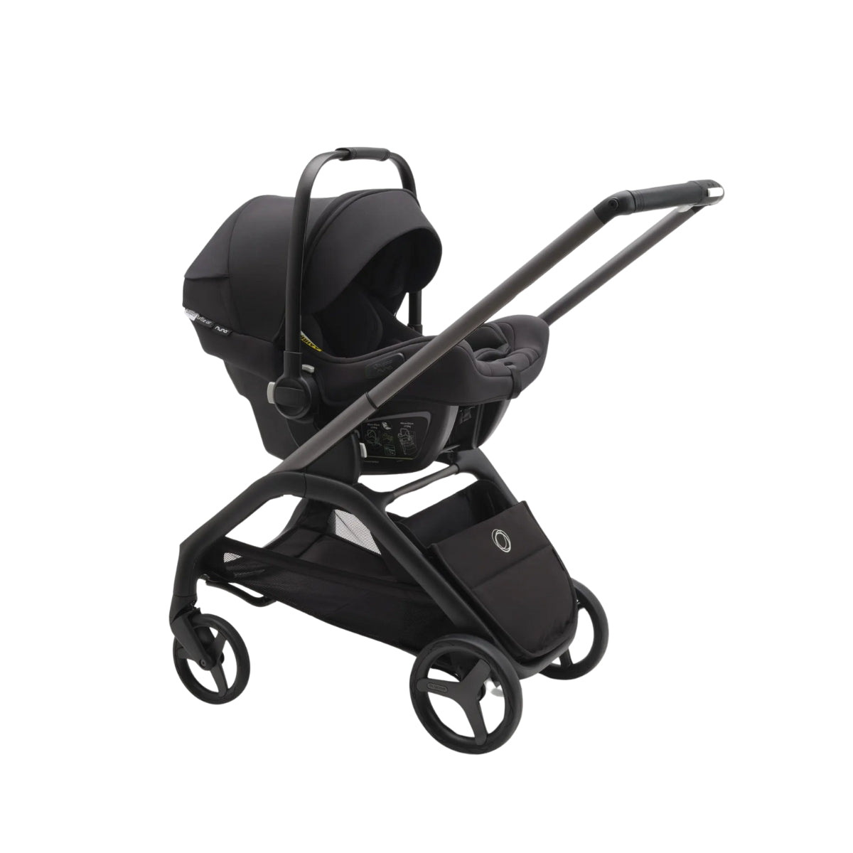 Bugaboo Dragonfly Bassinet And Seat Stroller - Black/Black/Canopy Forest Green
