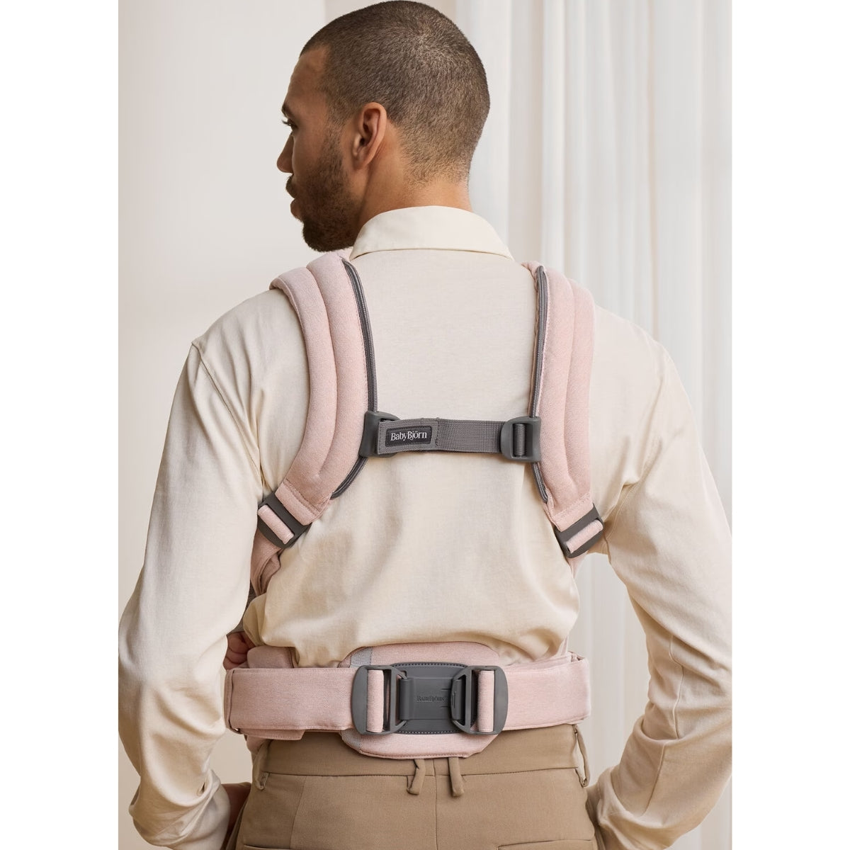BabyBjörn Baby Carrier Harmony Woven Melange - Light pink
