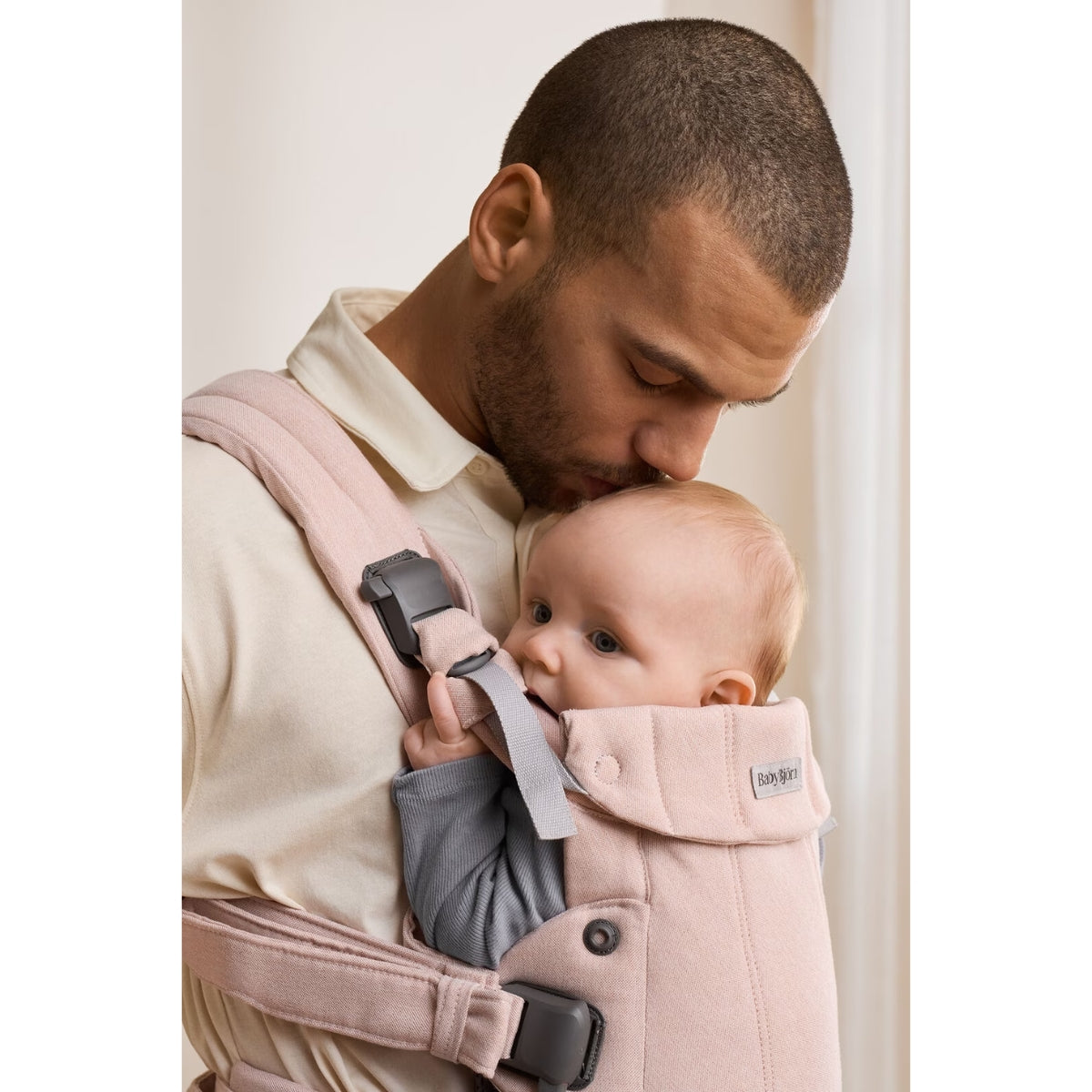 BabyBjörn Baby Carrier Harmony Woven Melange - Light pink