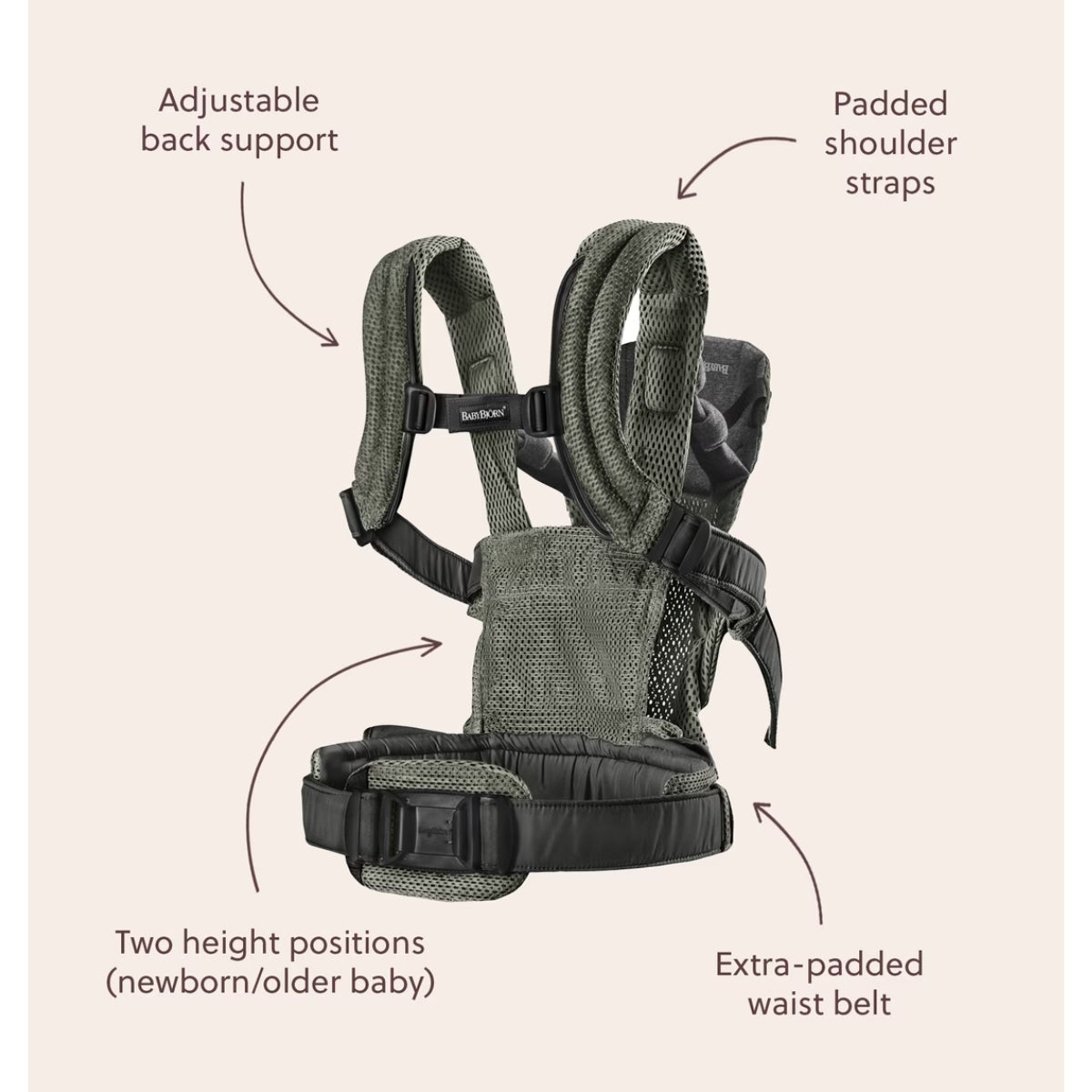 BabyBjörn Baby Carrier Harmony 3D Mesh Cream