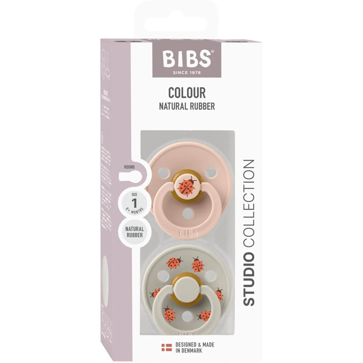 Bibs STUDIO Colour 2 PACK Ladybug - Blush/Sand