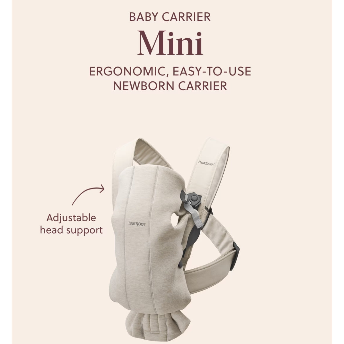 BabyBjörn Baby Carrier Mini 3D Jersey - Charcoal