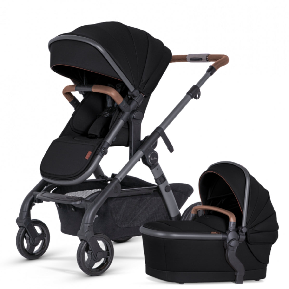 Silver Cross Wave 3 Single-to-Double Stroller - Licorice