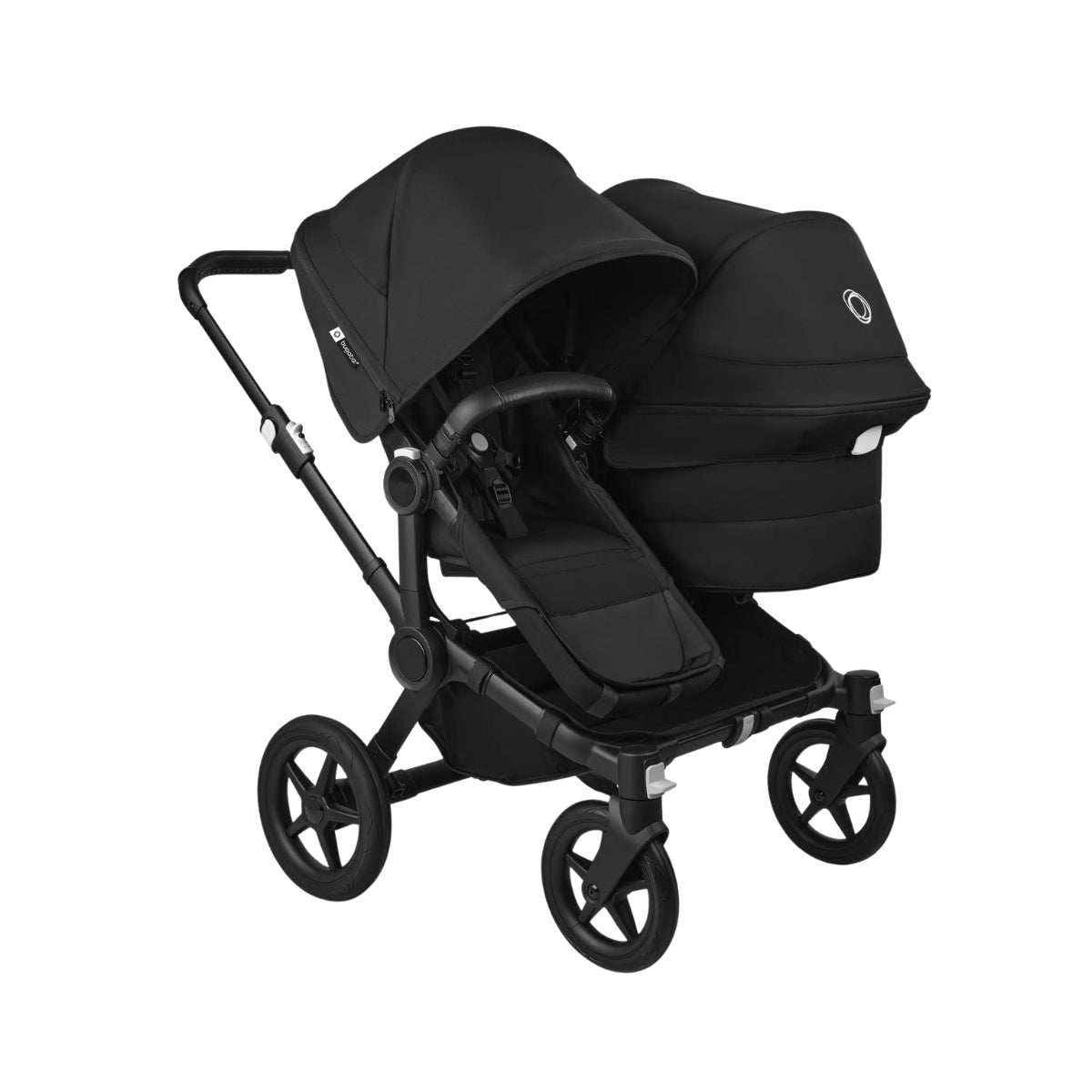 Bugaboo Donkey 5 Duo Bassinet And Seat Stroller - All Midnight Black Canopy/Black Chassis