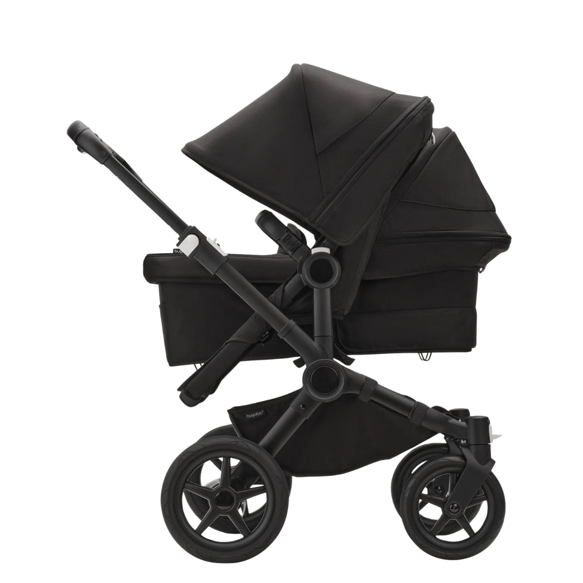 Bugaboo Donkey 5 Duo Bassinet And Seat Stroller - All Midnight Black Canopy/Black Chassis