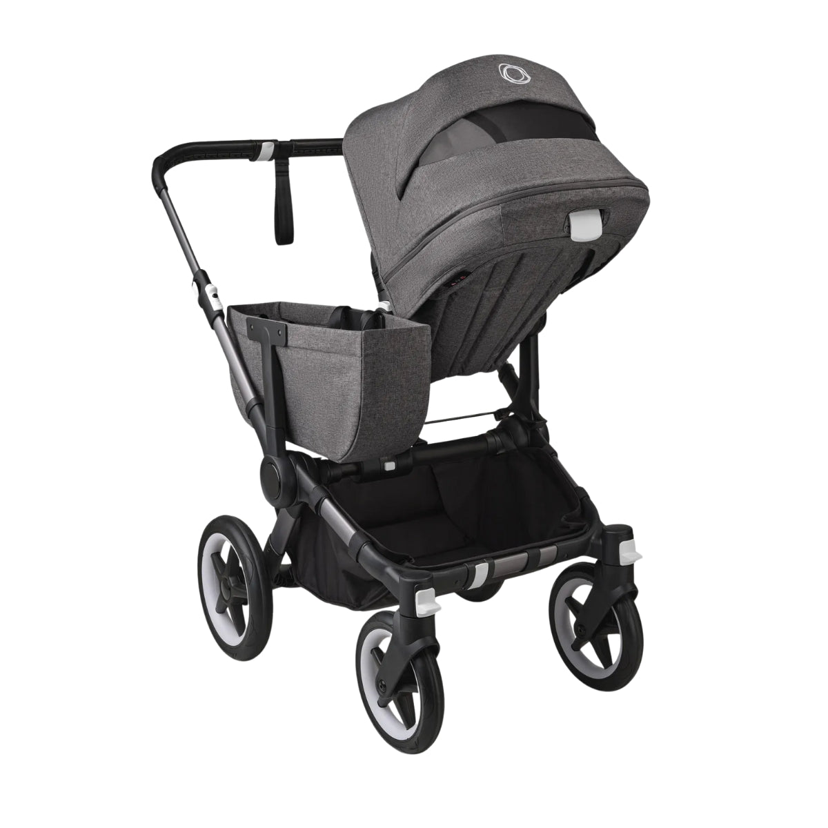Donkey 5 Mono BassinetBugaboo and Seat - All Grey Melange/Black Chassis