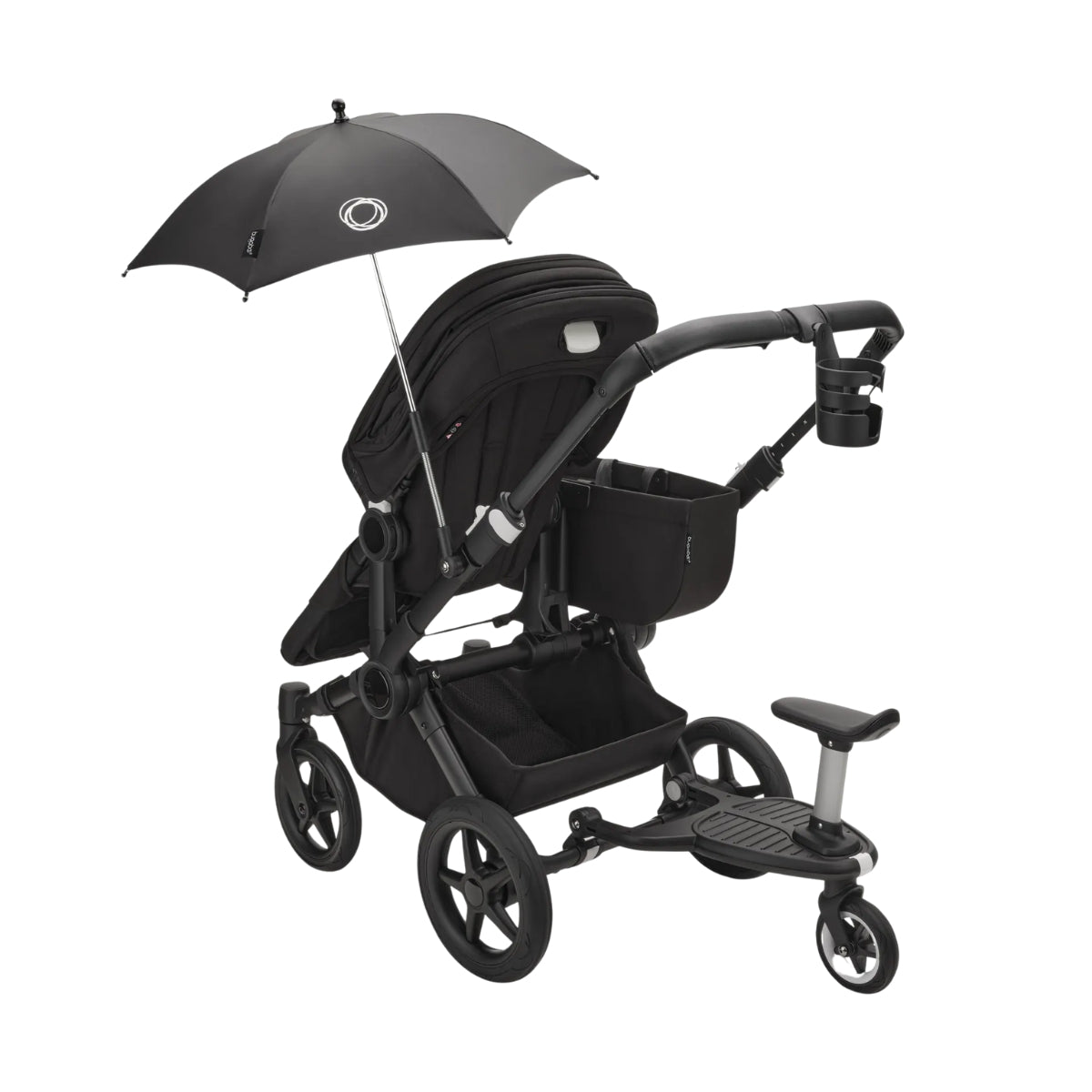 Bugaboo Donkey 5 Mono Bassinet and Seat - All Midnight Black/Black Chassis