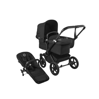 Bugaboo Donkey 5 Mono Bassinet and Seat - All Midnight Black/Black Chassis