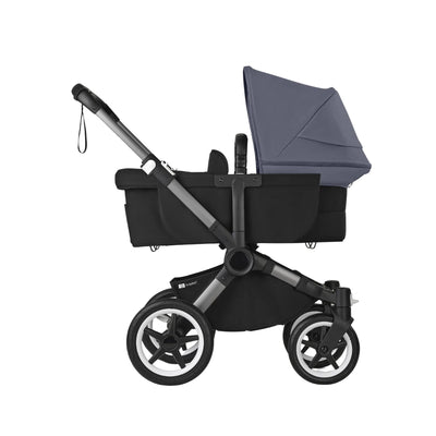 Bugaboo Donkey 5 Mono Bassinet and Seat - Stormy Blue/Midnight Black/Graphite Chassis