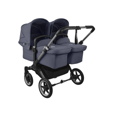 Bugaboo Donkey 5 Twin Bassinet And Stroller - All Stormy Blue/Graphite Chassis