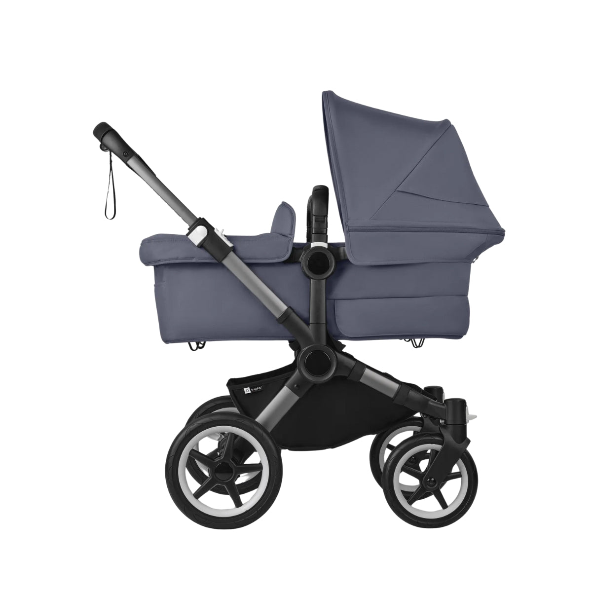 Bugaboo Donkey 5 Twin Bassinet And Stroller - All Stormy Blue/Graphite Chassis