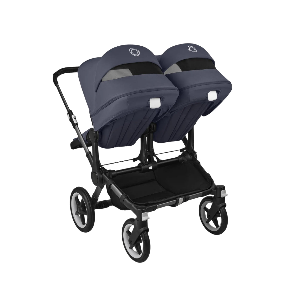 Bugaboo Donkey 5 Twin Bassinet And Stroller - All Stormy Blue/Graphite Chassis