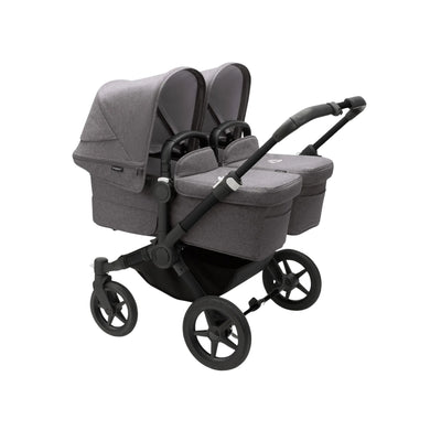 Bugaboo Donkey 5 Twin Bassinet And Stroller - All Grey Melange/Black Chassis