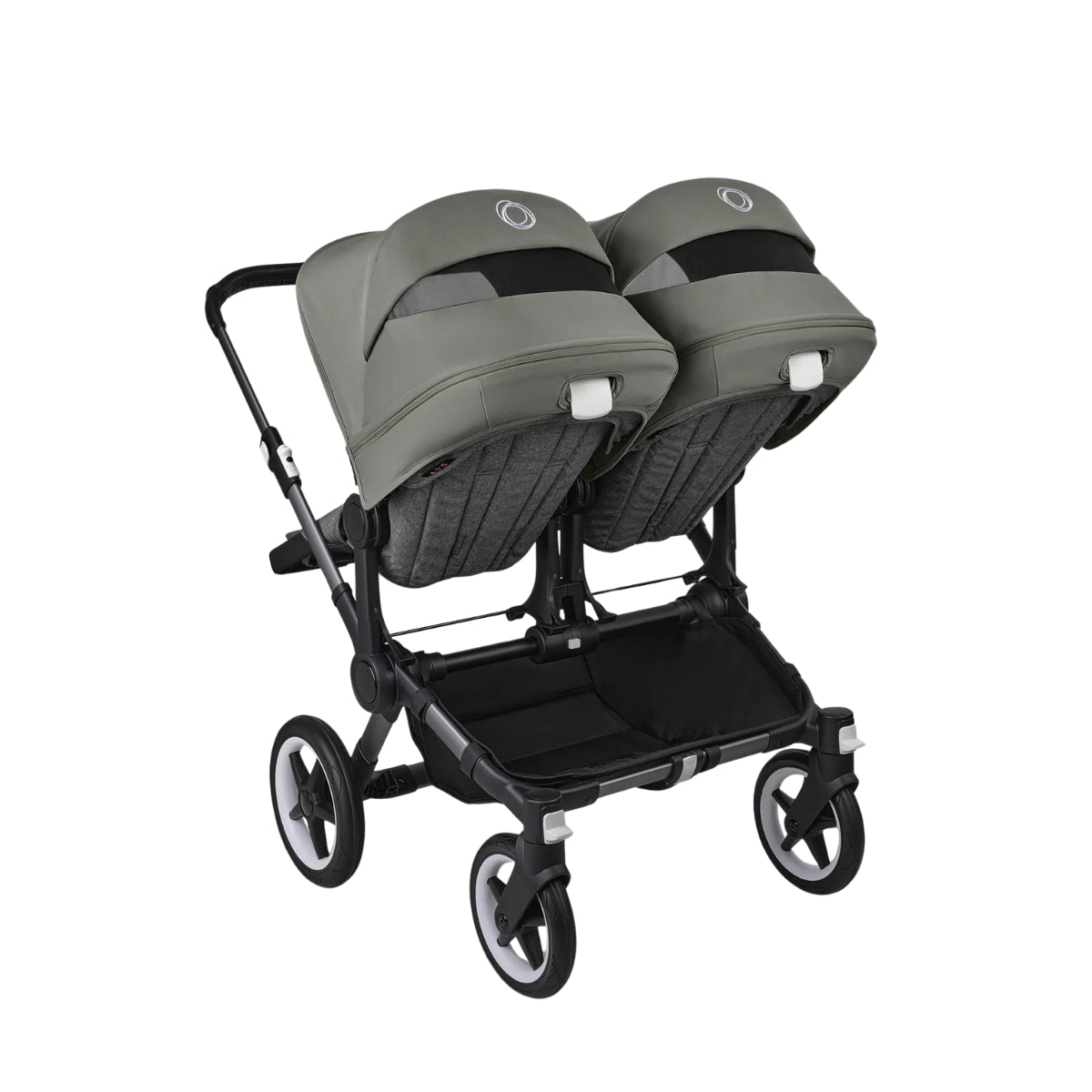 Bugaboo Donkey 5 Twin Bassinet And Stroller - Forest Green/Graphite Chassis