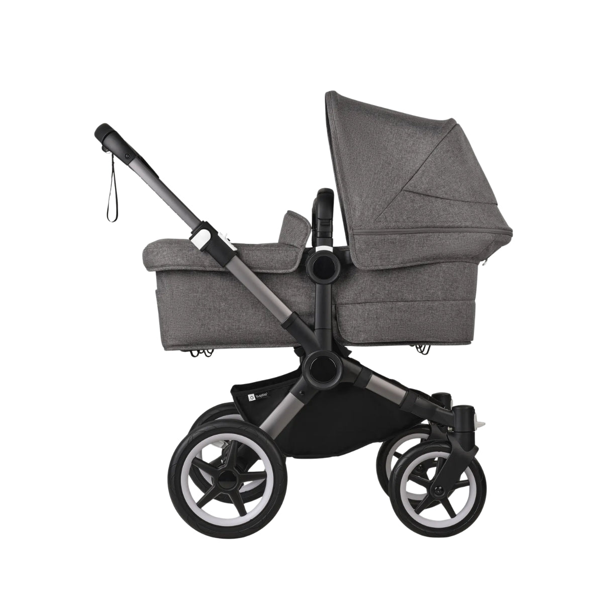 Bugaboo Donkey 5 Twin Bassinet And Stroller - All Grey Melange/Graphite Chassis