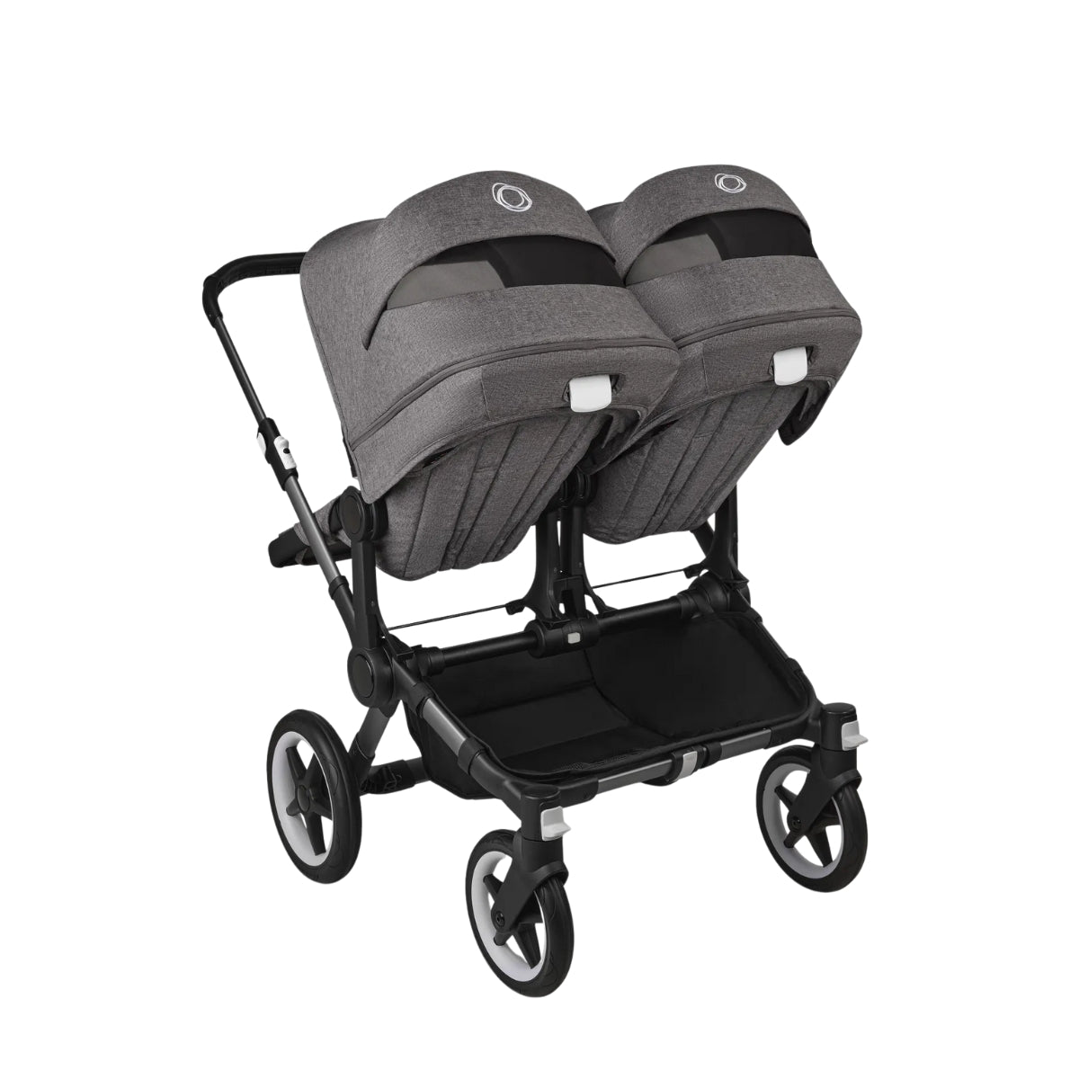 Bugaboo Donkey 5 Twin Bassinet And Stroller - All Grey Melange/Graphite Chassis