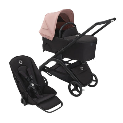 Bugaboo Dragonfly Stroller & Bassinet - Morning Pink/Frame Black