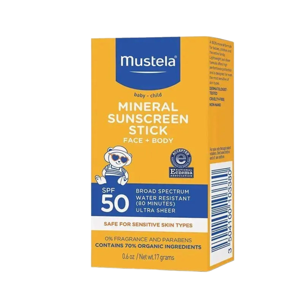 Mustela Baby Mineral Sunscreen Stick SPF 50 Broad Spectrum