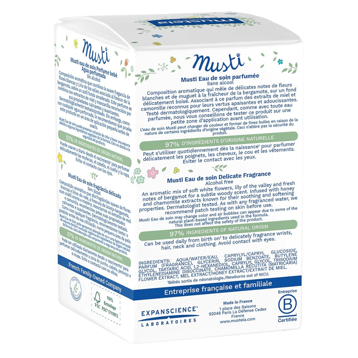 Mustela Musti Baby Plant-Based Perfume & Cologne Spray