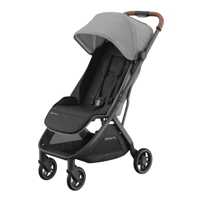 UPPAbaby Minu V3 Compact Stroller - Greyson (Charcoal Melange / Carbon Frame / Saddle Leather)