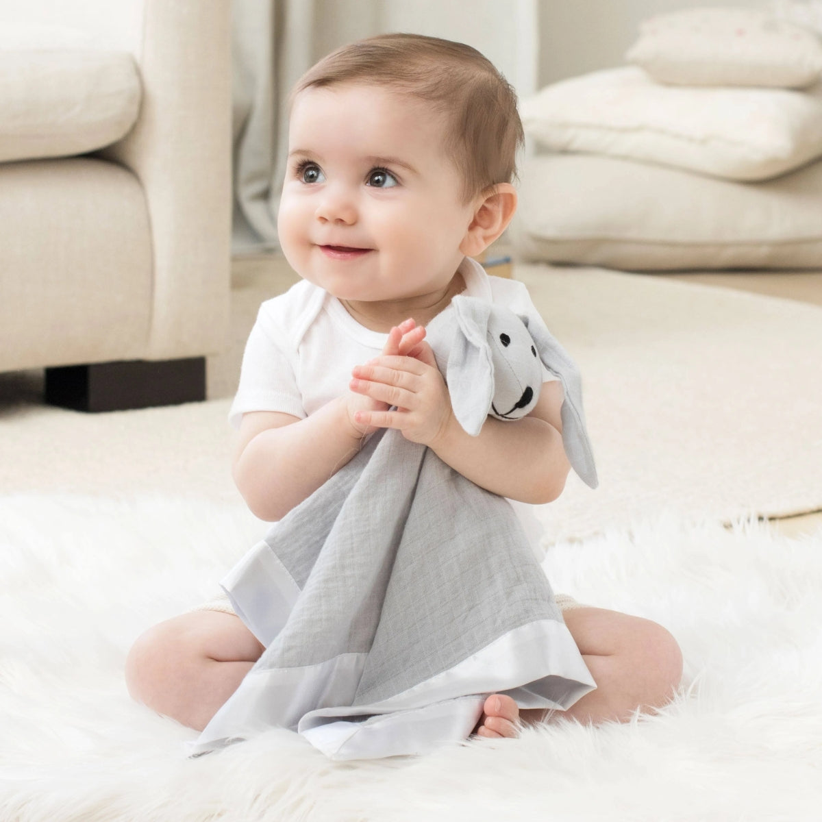 Aden + Anais Essentials Cotton Muslin Lovey - Blue