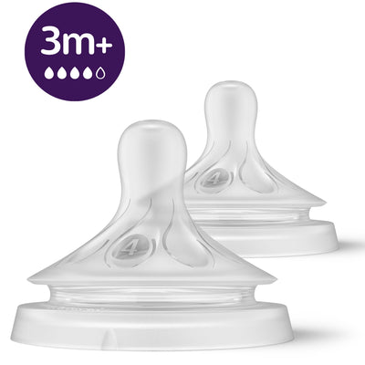 Avent - 2Pk Natural Response Nipple, Flow 4, 3m+