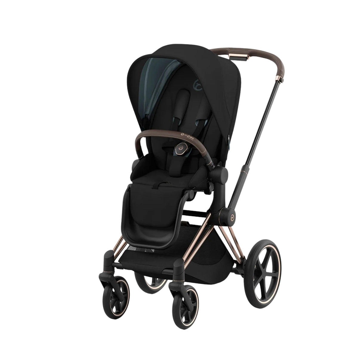 Cybex Priam 4 Complete Stroller Rose Gold Deep Black