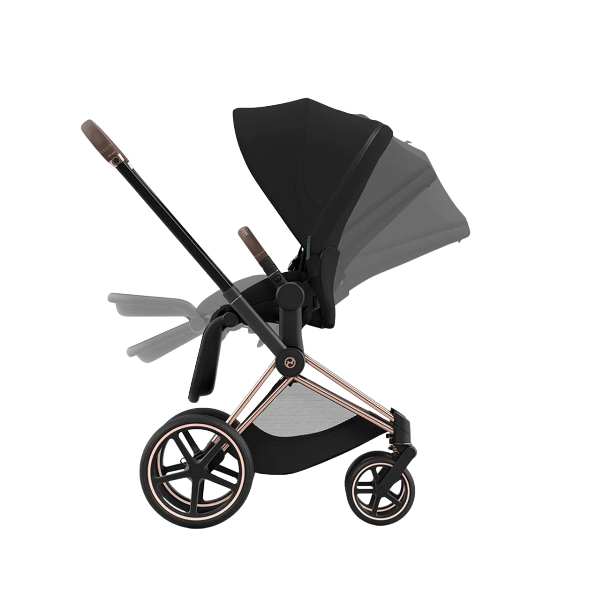 Cybex Priam 4 Complete Stroller Rose Gold Deep Black
