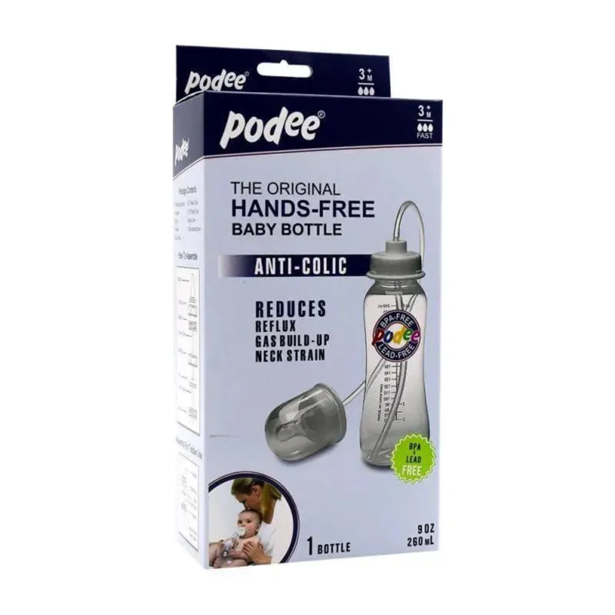 Podee Hands-Free Baby Bottle – Single Pack 9 oz
