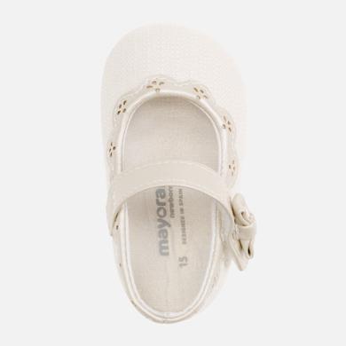 Punctured Mary Janes White