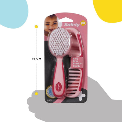 Safety 1st Easy Grip Brush & Comb - Pink