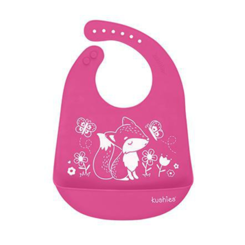 kushies Silicatch Silicone Bib Foxy Lady Candy - Luna Baby Store Miami