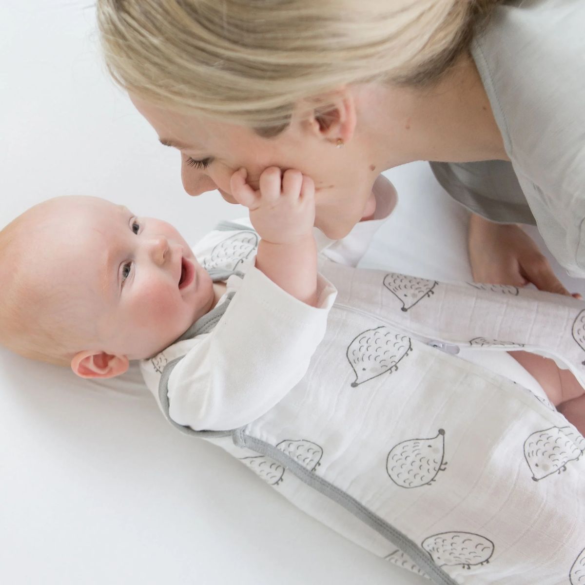 Swaddle Designs Muslin Baby Sleep Sack zzZipMe Little Lambs Sterling - 0-6M
