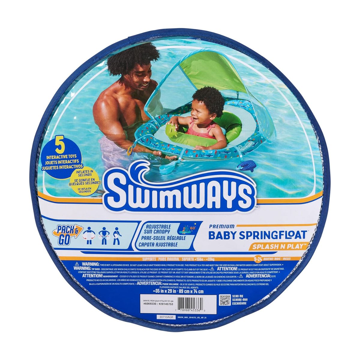 SwimWays Baby Spring Float Sun Canopy 9-24M - Splash N' Play