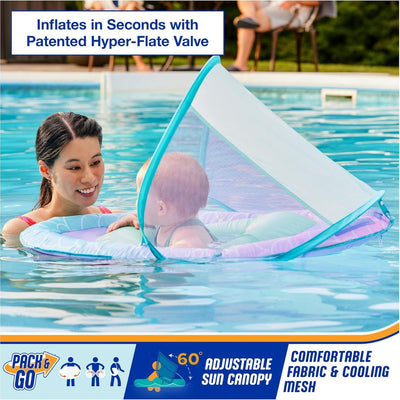 Swimways Sun Canopy Inflatable Baby Spring Float 9-24M - Mermaid