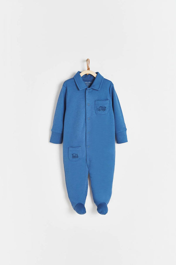 Trucks Polo Footed Playsuit - Blue