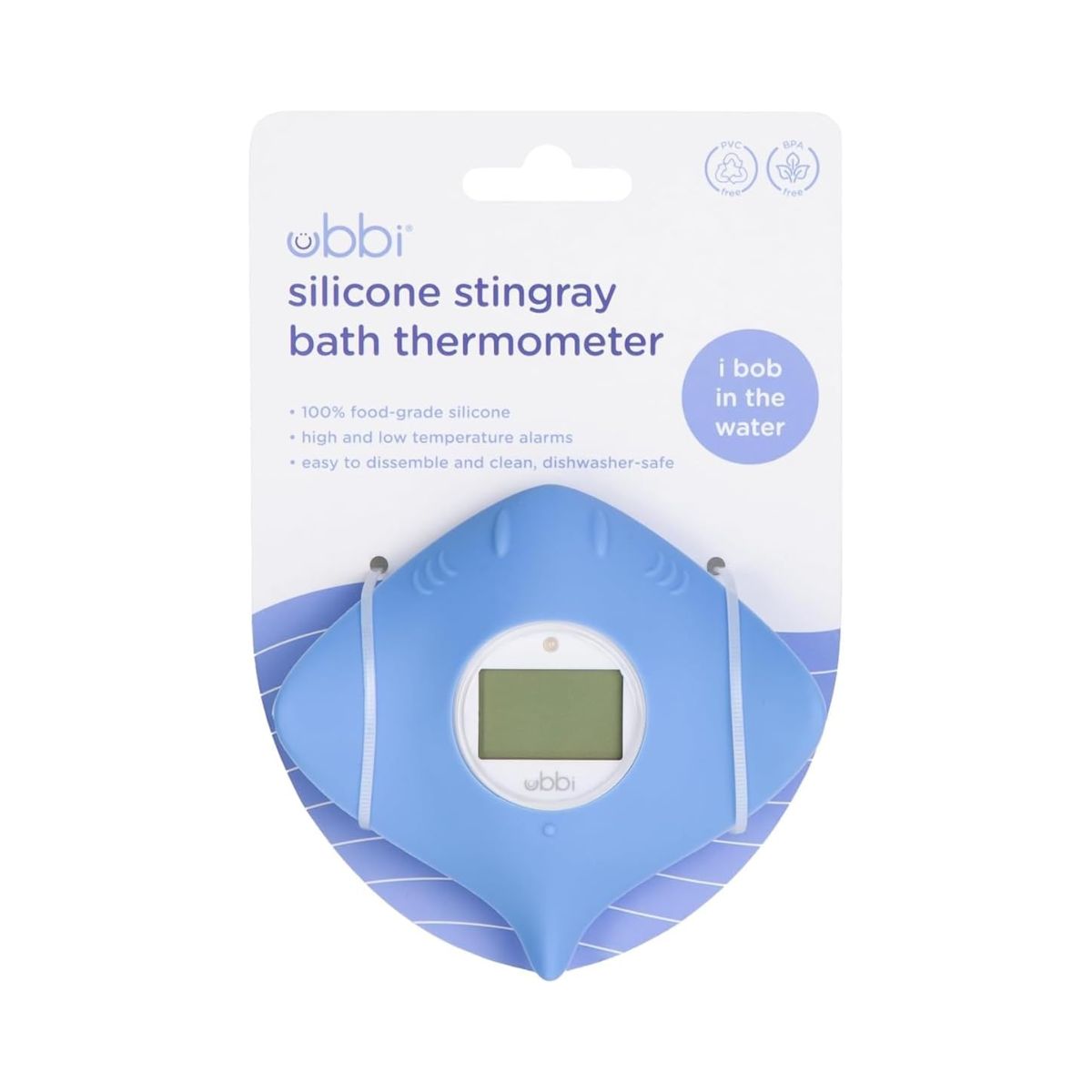 Ubbi Stingray Bath Thermometer - Blue