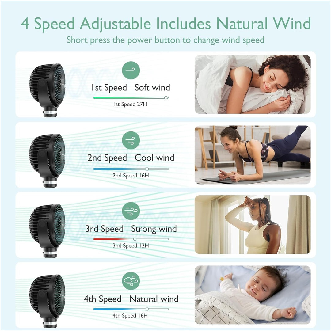 Momcozy USB Rechargeable Handheld Cooling Fan for Travel