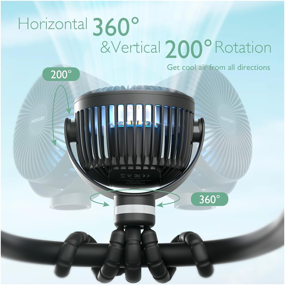 Momcozy USB Rechargeable Handheld Cooling Fan for Travel