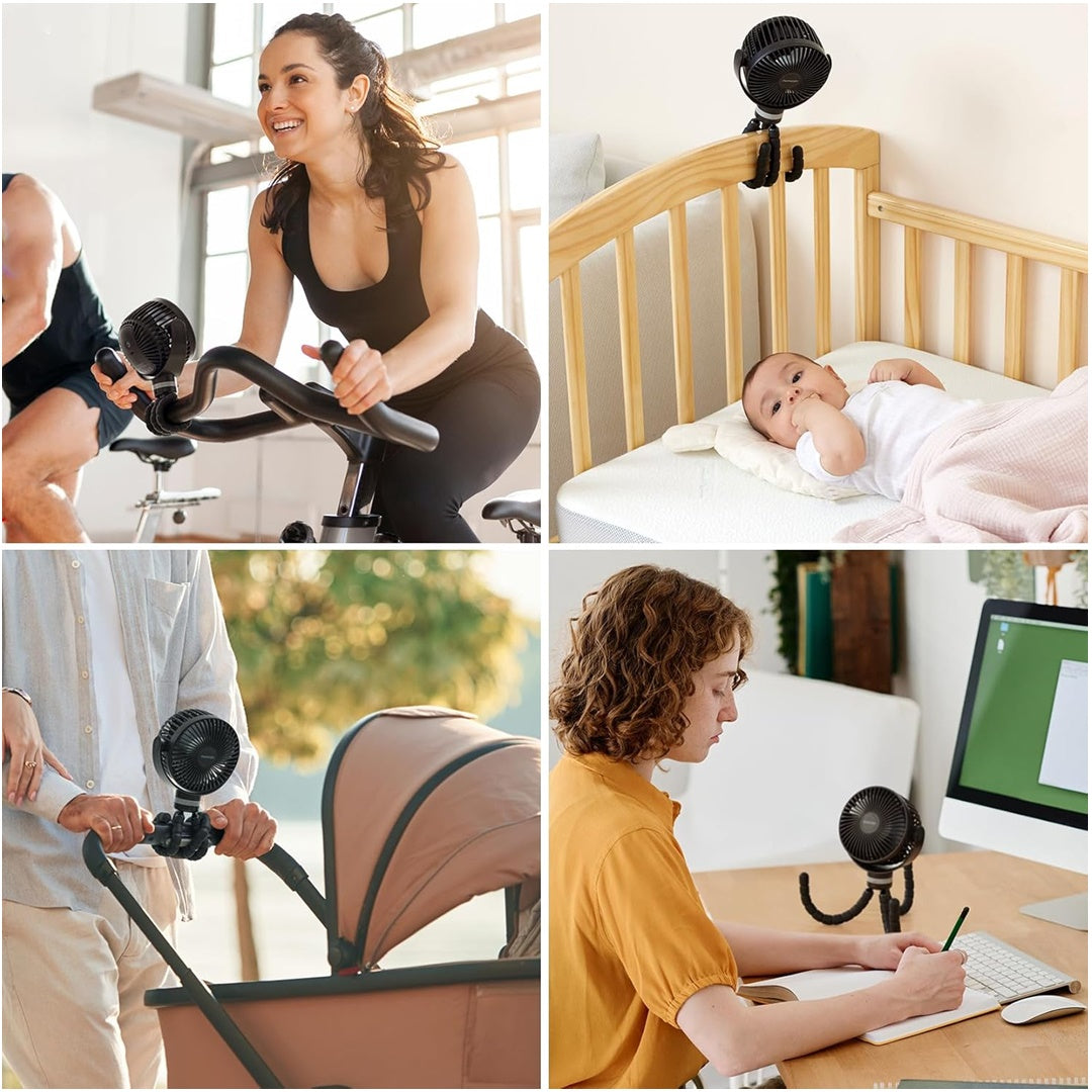 Momcozy USB Rechargeable Handheld Cooling Fan for Travel