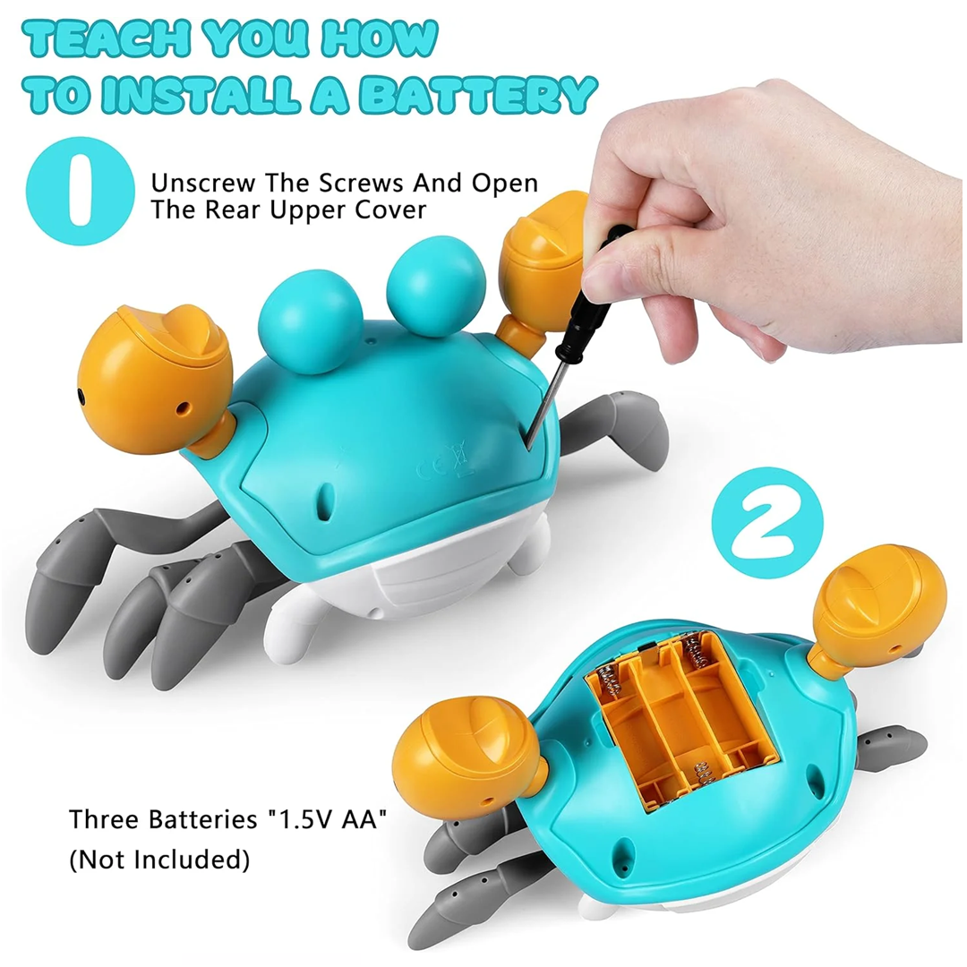 Control future Crawling Crab Baby Toy - Green