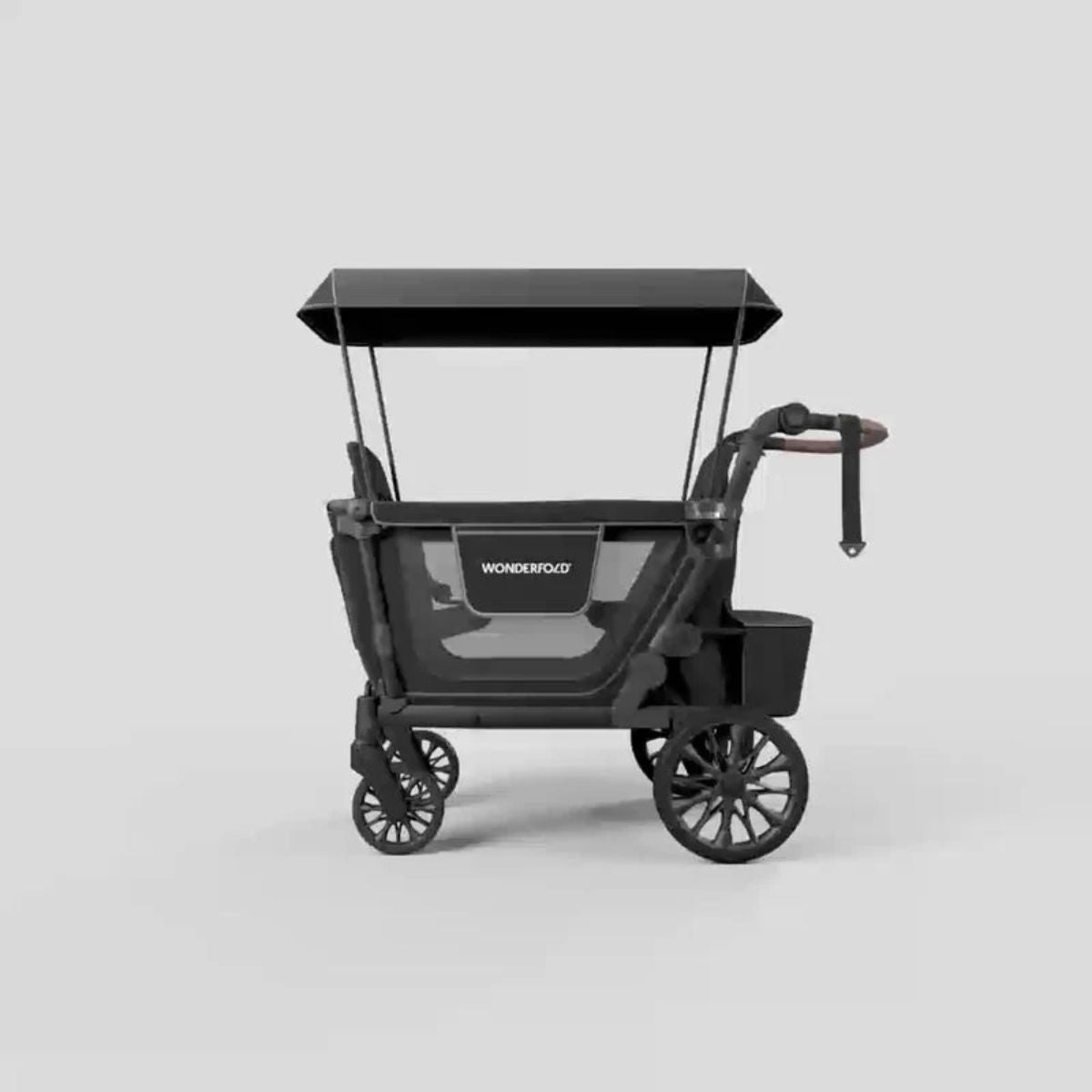 WonderFold L2 Double (2 Seater) Stroller Wagon - Black