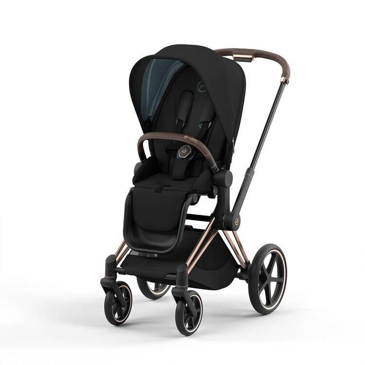 Cybex Priam 4 Complete Stroller Rose Gold Deep Black Display