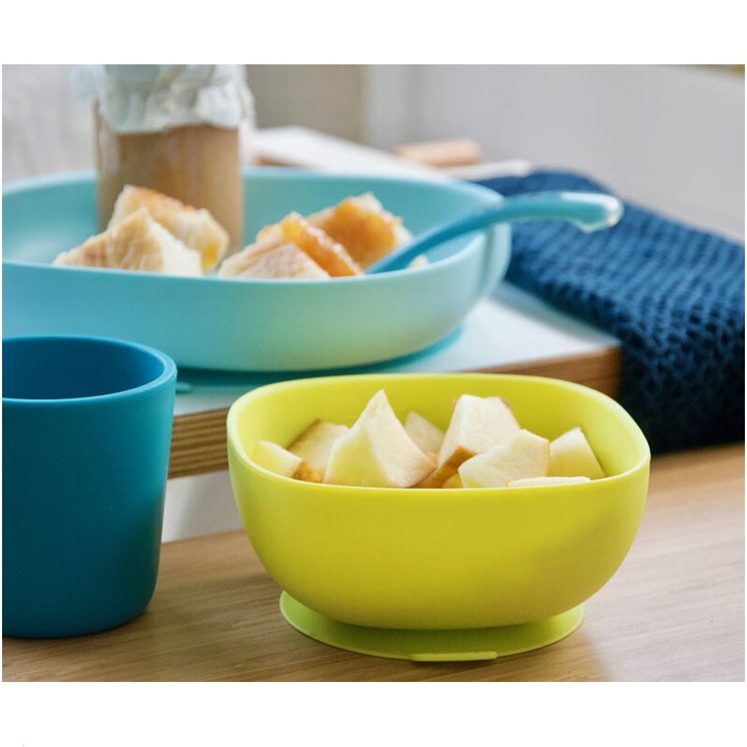 Beaba Silicone Suction Meal Set - Set of 4 - Peacock
