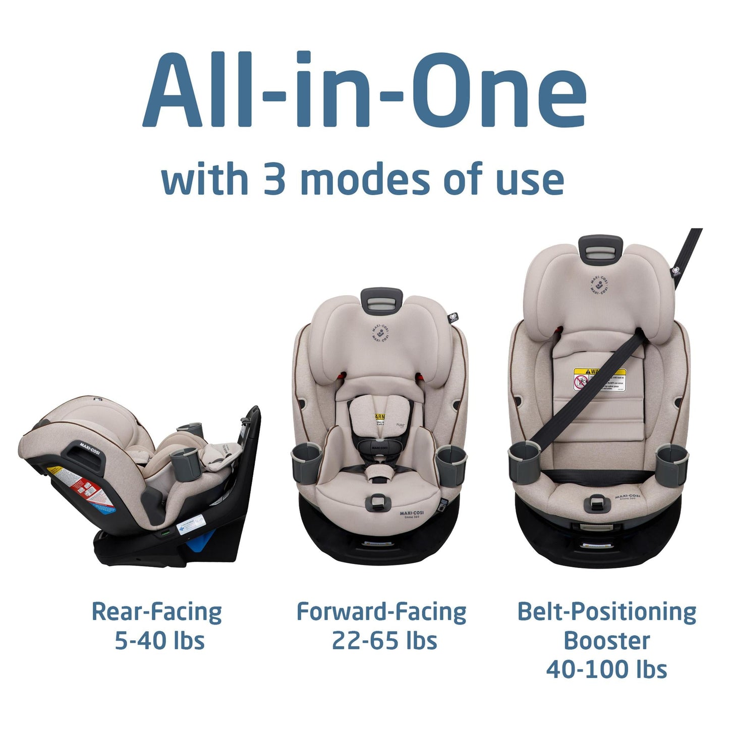 Maxi Cosi Emme 360 Rotating All-in-One Car Seat - Desert Wonder - Luna Baby Store Miami